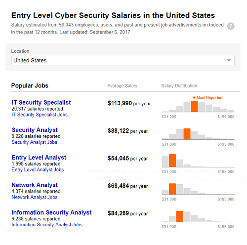 air force cyber security salary